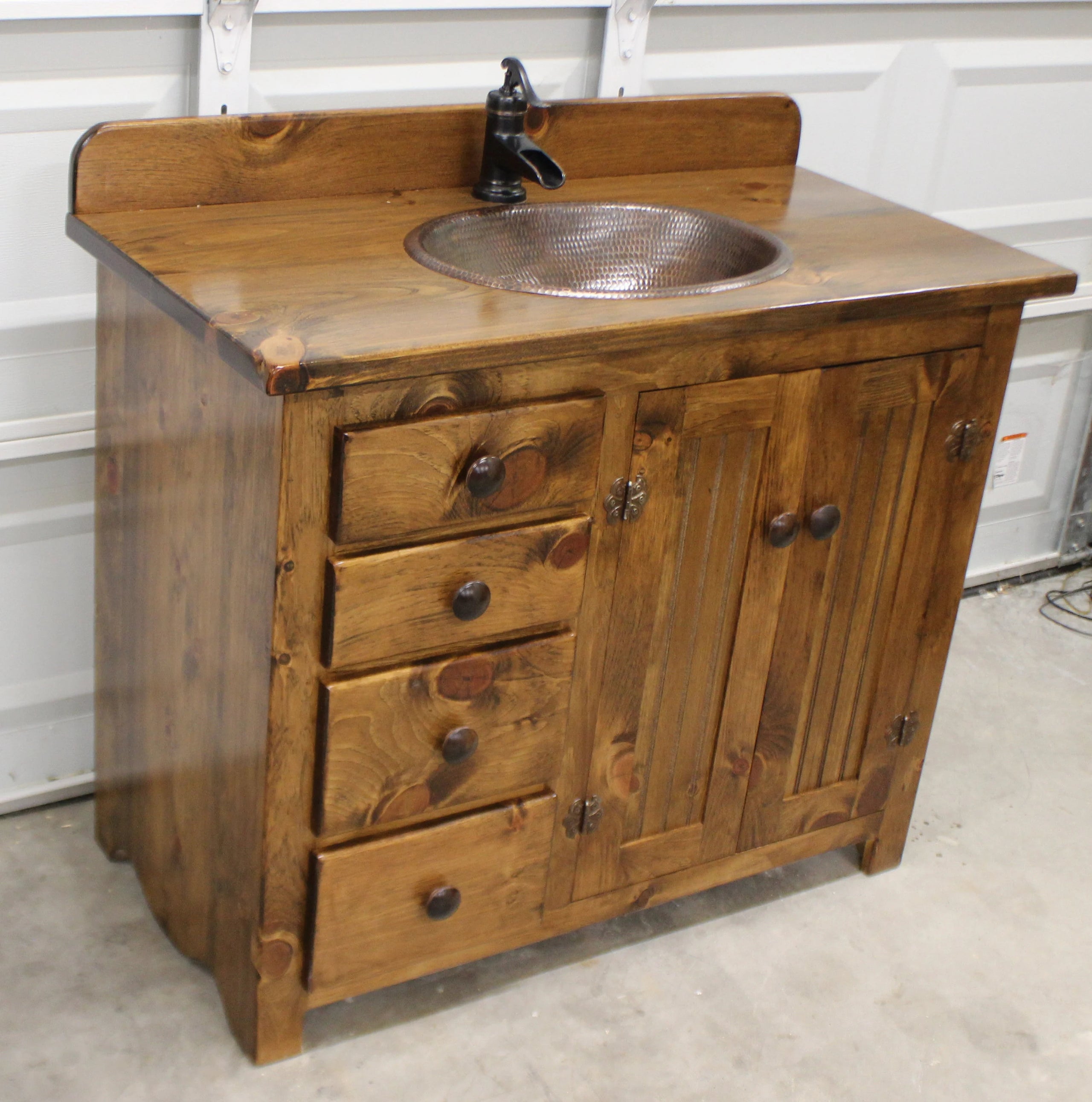 Rustic Bathroom Vanity - 42" - Farmhouse Bathroom Vanity - Bathroom ...